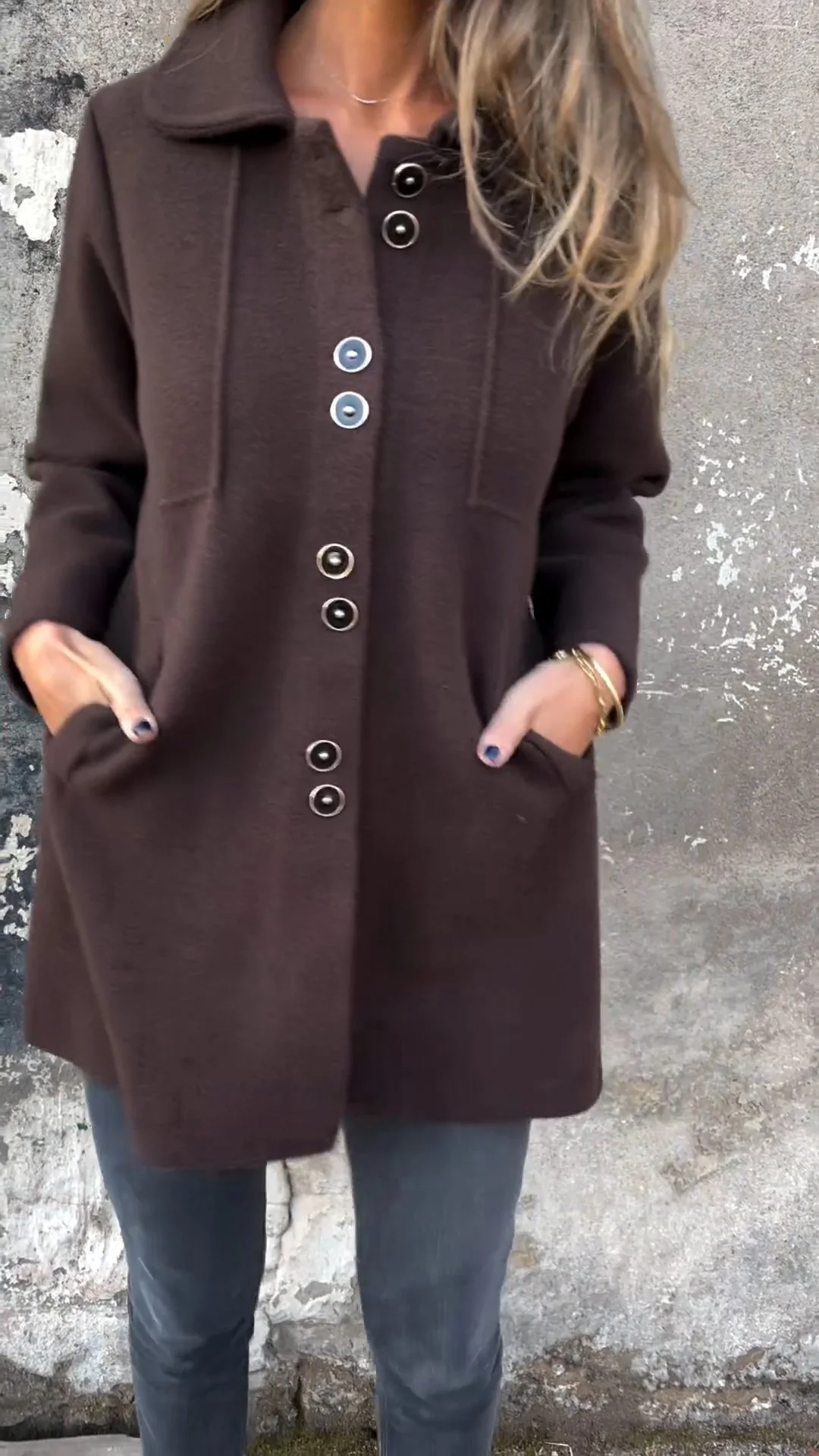 Casual Lapel Single-breasted Thick Coat